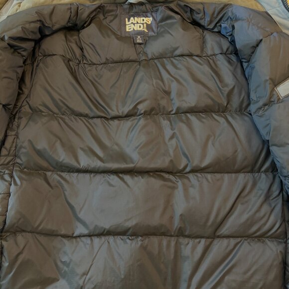 Blue Lands' End Men's Expedition Waterproof Winter Down Parka - Medium - Picture 3 of 4
